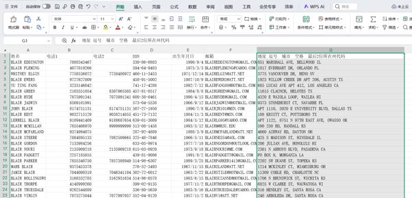 美国电话运营商ATT数据总共1500万