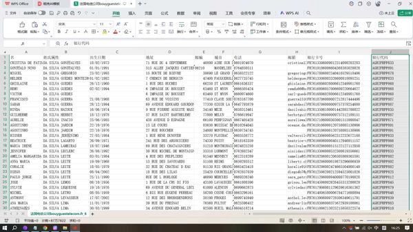 法国电信公司bouyguestelecom总共580万 （去重复 有银行卡号）
