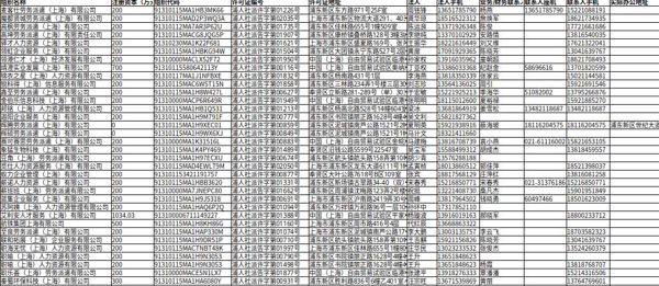 上海1710家劳务资质信息-法人财务人员