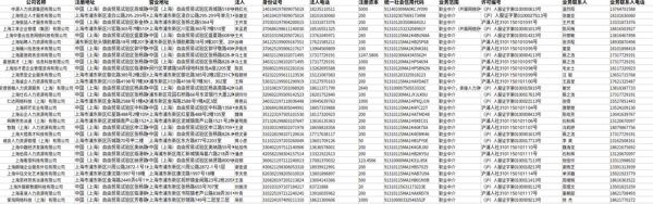 人力资源许可资质企业，信息比较全，带法人信息，业务/财务联系人信息。