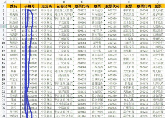 股民股票28万条，各个证券和诊股，持股3个以上富人优质投资理财有钱人