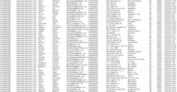 原格式数据，截图已上传，数据渗透花旗银行官网。5月份信用贷还款客户，一手独家数据，倒卖必究！！