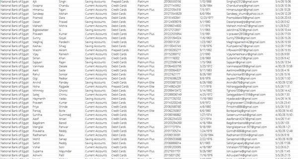 新平台渗透——埃及国家银行（National Bank of Egypt）30岁以上高级信用卡客户账单到期还款账户80万，埃及高净值富人