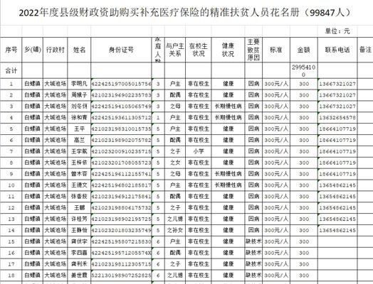 字段：姓名，身份证号，电话 。。。