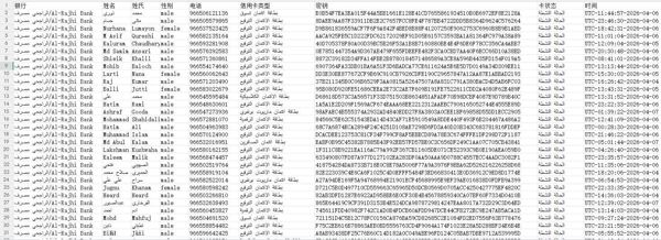 全新数据，沙特第二大银行体系阿尔拉吉银行信用卡数据-上传图片为数据格式-拍后自动发货！持续更新！禁止倒卖！