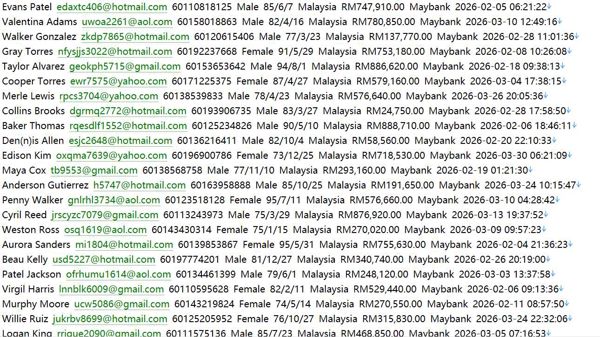 马来西亚 本土置业网（客户信息）514w realestate.com.my 用户数据资料