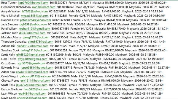 马来西亚 rumah123.com.my 本土房产网（用户信息）668w