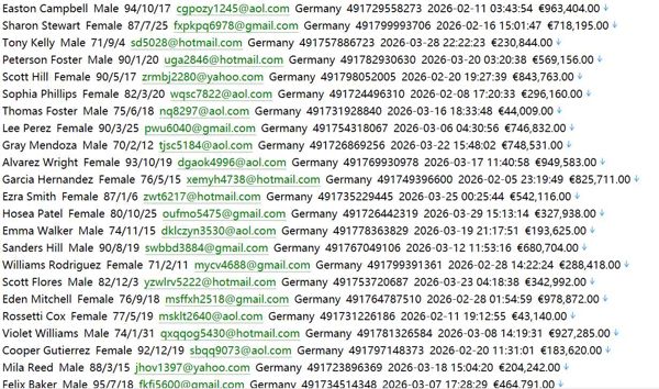 德国 studentenwohnheim.de 学生租房网（个人信息）614w