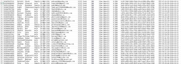 更新时间：3月14号出库印度工业信贷投资银行（ICICI Bank Limited）定期存款数据，格式见图，无重复，拍后自动发货，不懂得及时留言，上线后会回复，禁止倒卖，持续更新！