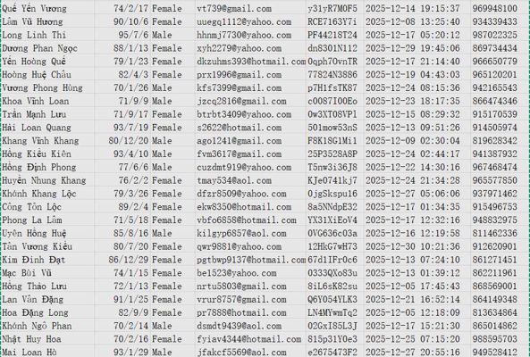 12月越南银行越南MSB银行客户数据586w
