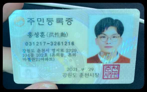 韩国身份证正反20套