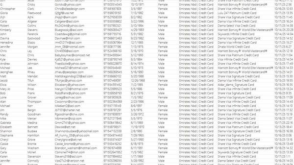 更新时间：10月19日，来源：阿联酋国民银行（Emirates Nbd）  更新数据75万， 数据类型：信用卡客户

独家渗透资源，一手发布，可稳定更新