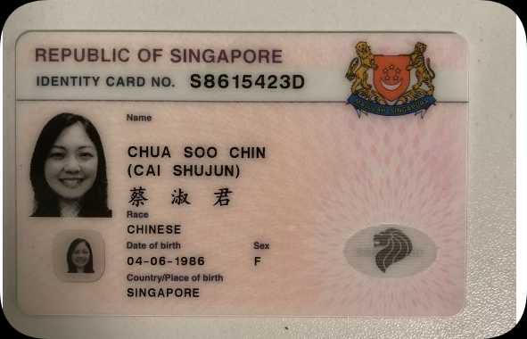 16套新加坡身份证正反