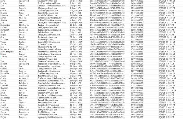 数据包含：姓名 电话 邮箱 年龄 上线时间 数据原格式已上传截图

来源：美国富达投资 2025年3月上新(数据已去重，老客户可以直接购买