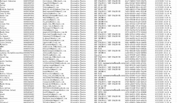 数据来源：泰国KKP银行 筛选的是个人金融投资理财客户，总数65万

出库时间：2025年3月15日 一手渗透数据，独家发布，数据格式可见下方截图