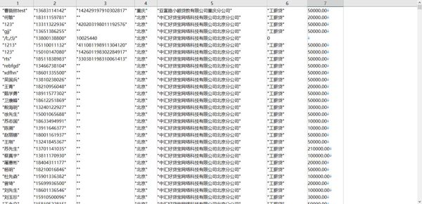 【小额贷款数据571W】贷款公司数据小贷数据三要素数据网贷数据网贷平台数据二要素数据WD数据借款数据（AA数据清单）