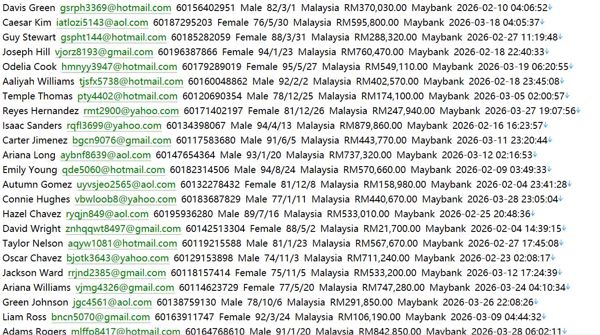 马来西亚 吉隆坡高端房产网（客户信息）710w klccproperty.com 用户数据资料