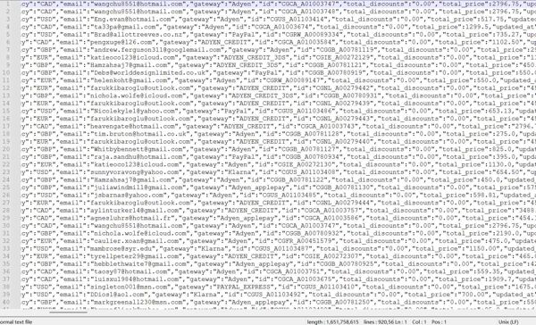 2026年90万加拿大鹅官网订单数据邮箱手机号跨境电商数据