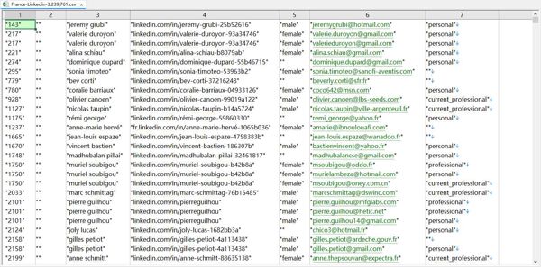 【网盘自动发货】⚡️法国Linkedin数据323W⚡️下单自助提取下载链接