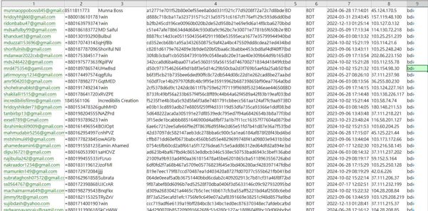 数据来源：https://www.koreaholdings.com/
内容：邮箱,电话,用户ID,密码,未知,国家,注册时间,IP